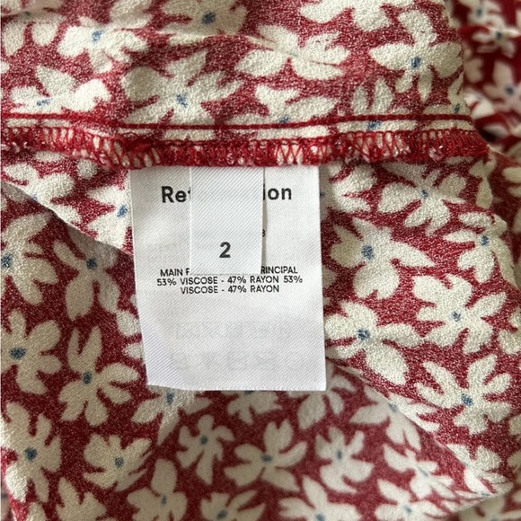 Reformation Noha Floral Mini Dress Red - Picture 7 of 11